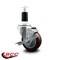 Service Caster 3.5'' Maroon Poly Swivel 1-3/8'' Expanding Stem Caster with Brake SCC-EX20S3514-PPUB-MRN-TLB-138 - alternate 3